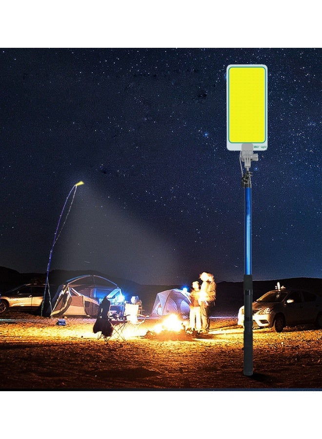 JIHAM Outdoor Fishing LED Lamp Combo with Adjustable Fishing Rod, Ground Stake Holder, 5 Meter Wire, Remote Control and Strong Battery Clips for Lake and Sea Fishing - Image 5